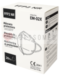 Maska FFP2 NR EM-02X czarna – op.20 sztuk (każda maska w foliopaku) 